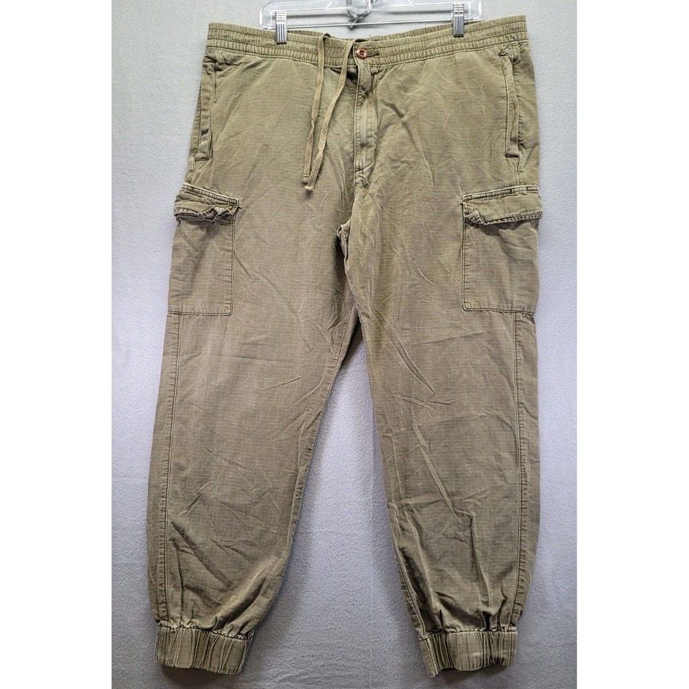 Lucky Brand‎ Womens Cargo Pants  Long Olive Green Utility Casual 36×28 Ripstop